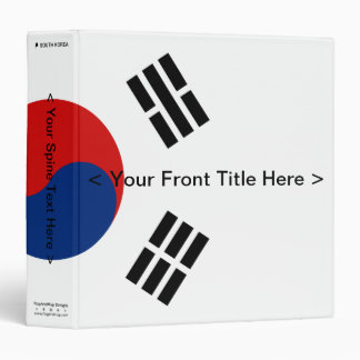 South Korea Flag Binder