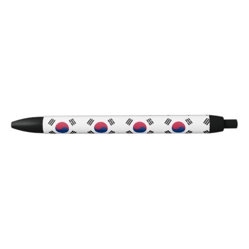 South Korea flag Black Ink Pen