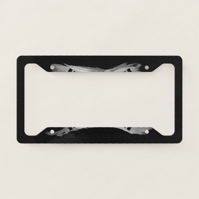 South Korea flag brush stroke, national flag License Plate Frame (Front)