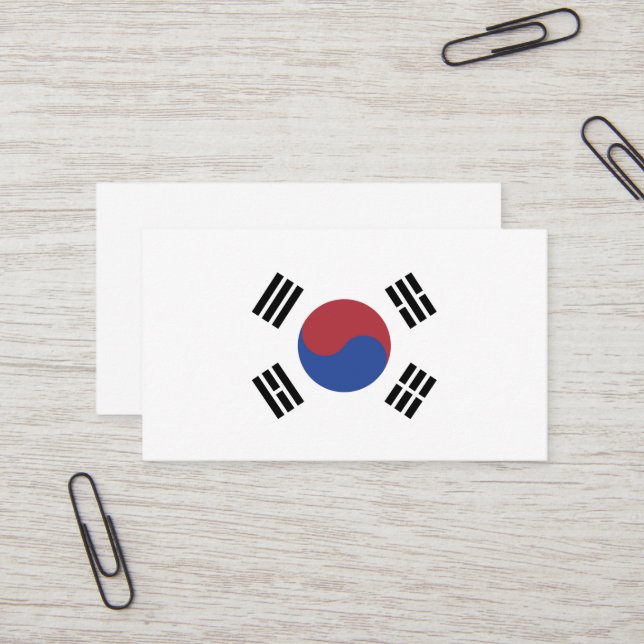 South Korea flag Business Card (Front/Back In Situ)