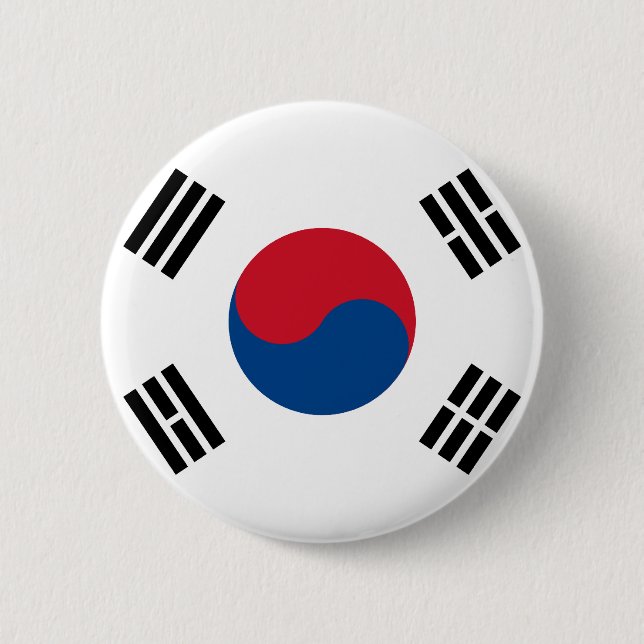 South Korea Flag Button (Front)