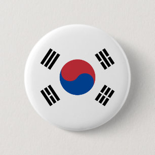 South Korea Flag Button
