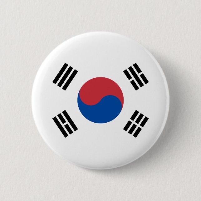 South Korea Flag Button (Front)
