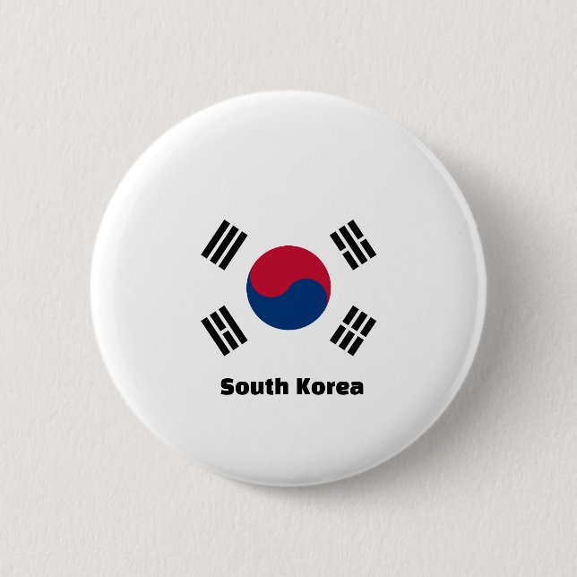 South Korea Flag Button (Front)
