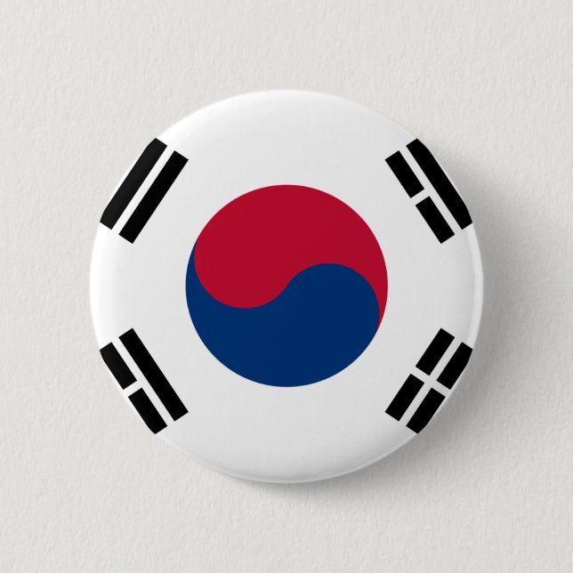 South Korea Flag Button (Front)