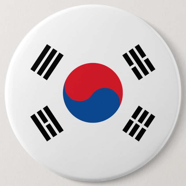 South Korea Flag Button (Front)