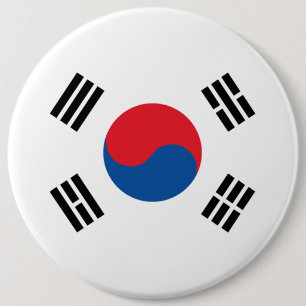 South Korea Flag Button