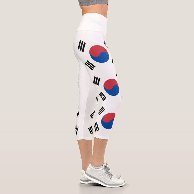 South Korea Flag Capri Leggings (Right)