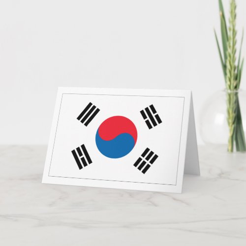 South Korea Flag Card