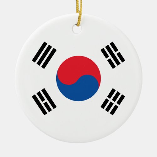 South Korea Flag Ceramic Ornament