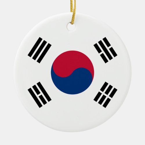 South Korea flag Ceramic Ornament