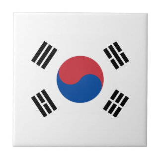 South Korea Flag Ceramic Tile