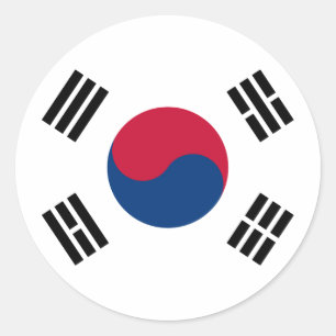 South Korea Flag Classic Round Sticker
