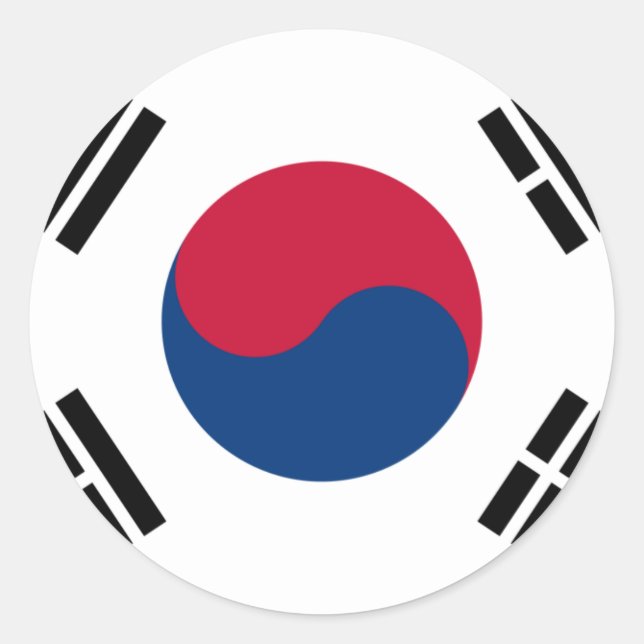 South Korea flag Classic Round Sticker (Front)