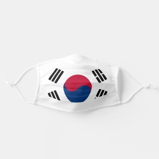 South Korea Flag Cloth Face Mask (Front, Unfolded)