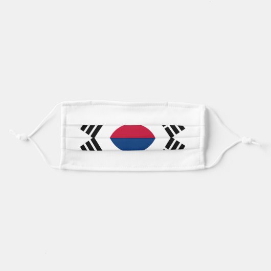 South Korea Flag Cloth Face Mask (Front, Folded)