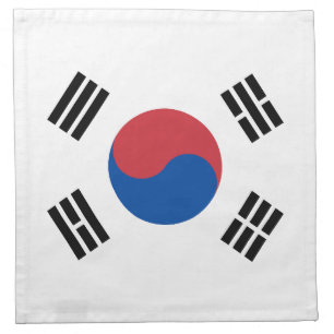South Korea Flag Cloth Napkin