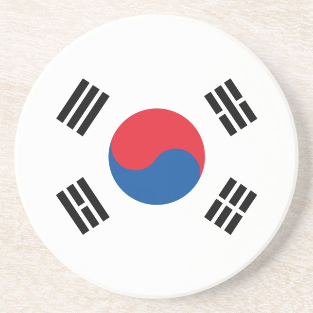 South Korea Flag Coaster (Front)