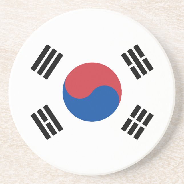 South Korea Flag Coaster (Front)