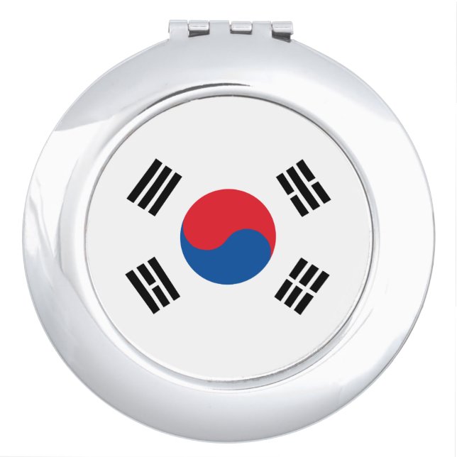 South Korea Flag Compact Mirror (Front)