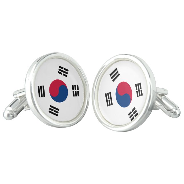 South Korea flag Cufflinks (Angled)