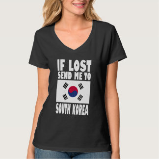 South Korea Flag Design If lost send me to South T-Shirt