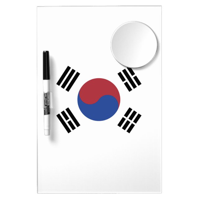 South Korea flag Dry Erase Board With Mirror (Front)