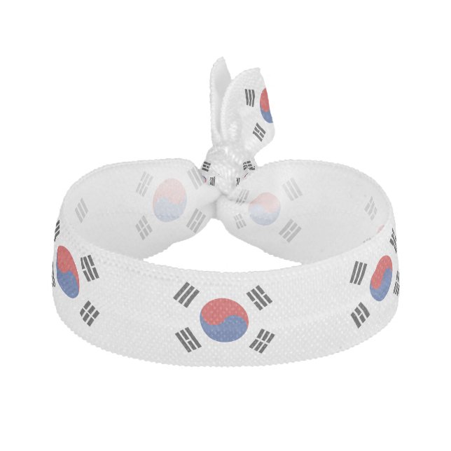 South Korea Flag Elastic Hair Tie (Front)