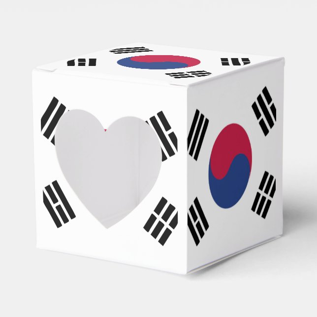 South Korea Flag Emblem Favor Boxes (Front Side)