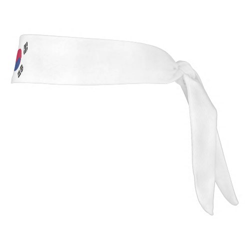 South Korea Flag Emblem Tie Headband