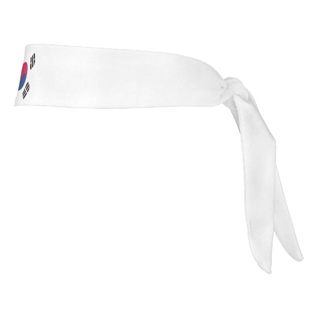 South Korea Flag Emblem Tie Headband (Rotate 90)