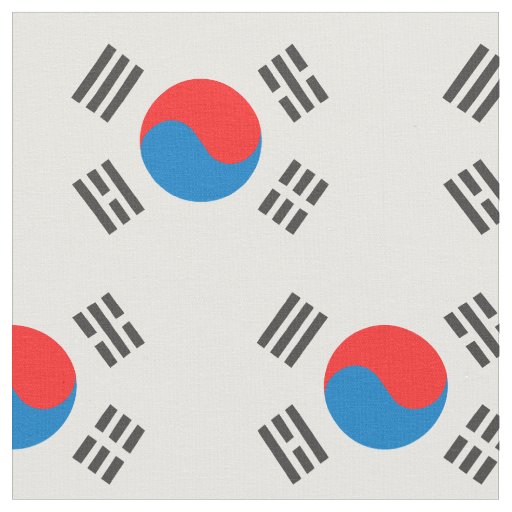 South Korea Flag Fabric