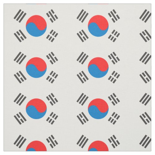 South Korea Flag Fabric