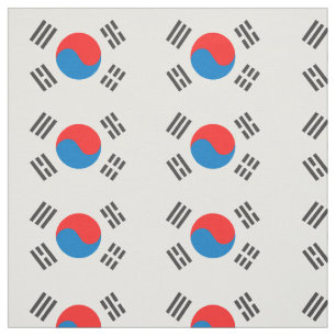 South Korea Flag Fabric