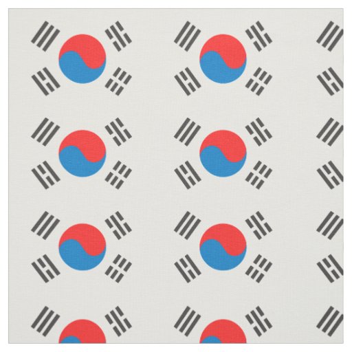 South Korea Flag Fabric