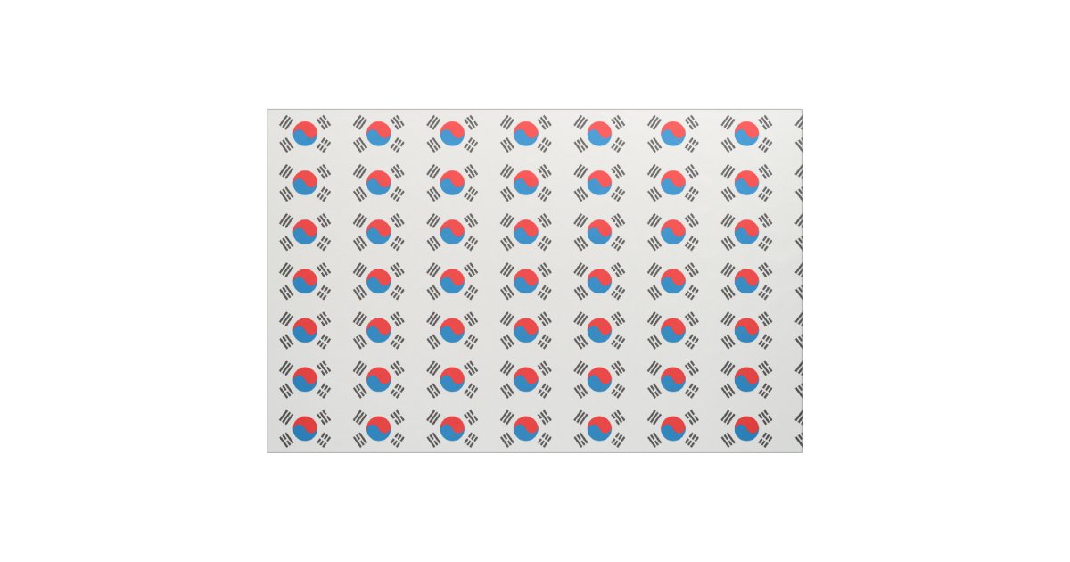South Korea Flag Fabric Zazzle