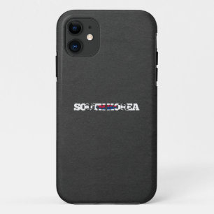 South Korea flag font iPhone 11 Case