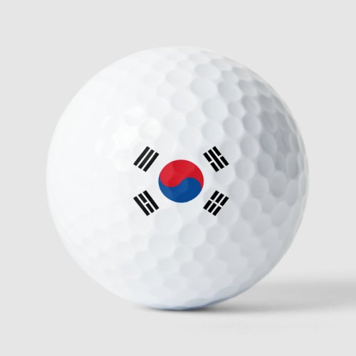 South Korea Flag Golf Balls