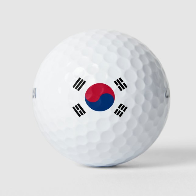 South Korea Flag Golf Balls (Front)