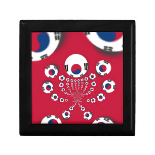South Korea Flag Kaleidoscope Art Print Keepsake Box