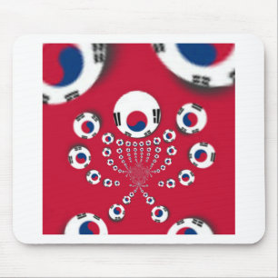 South Korea Flag Kaleidoscope Art Print Mouse Pad