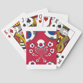 South Korea Flag Kaleidoscope Art Print Poker Cards