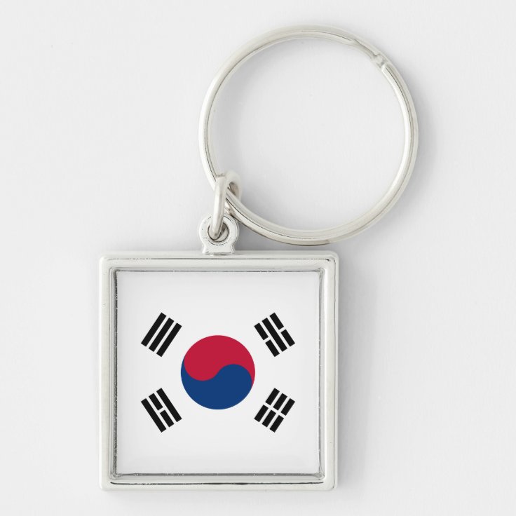 South Korea flag Keychain | Zazzle
