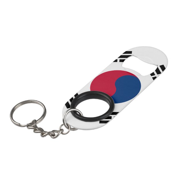 South Korea flag Keychain Bottle Opener (Front Angled)