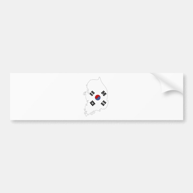 South Korea Flag Map full size Bumper Sticker (Front)
