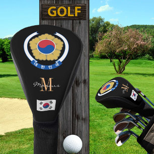 South Korea & Flag Monogrammed Golf Clubs Covers