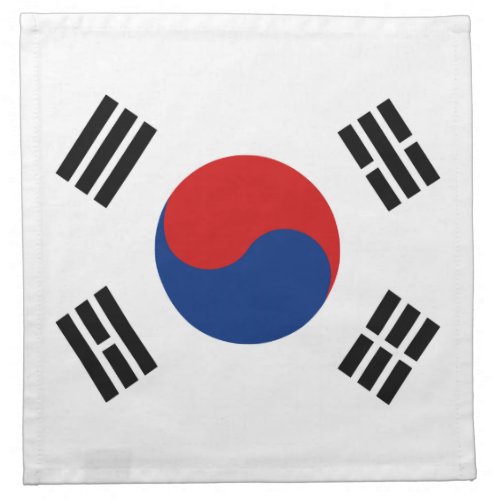 South Korea Flag Napkin