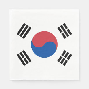 South Korea Flag Napkins