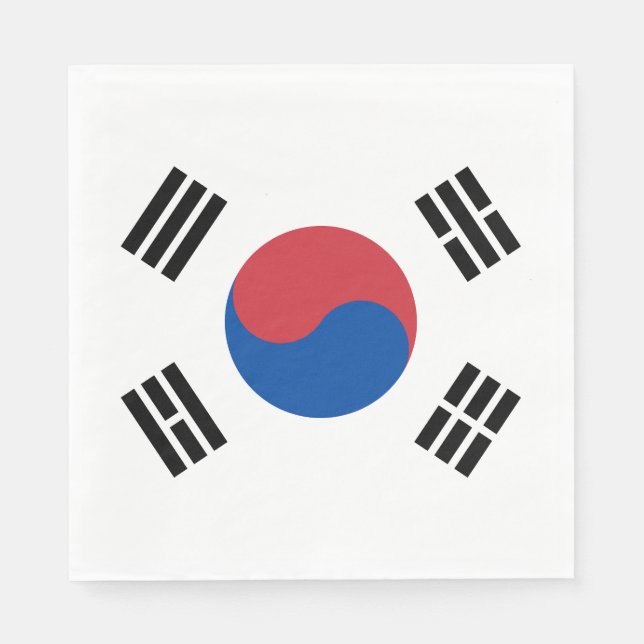 South Korea Flag Napkins (Front)