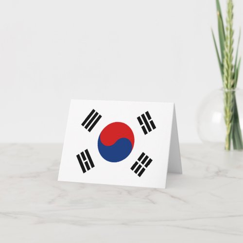 South Korea Flag Notecard